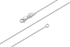925 Sterling Silver Italian Cable Chain Necklace, Nickel-Free, 1mm 1.5mm