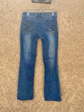 Southpole Y2K Rhinestone Embellished Pockets Boot Cut Stretch Denim Jeans Size 5