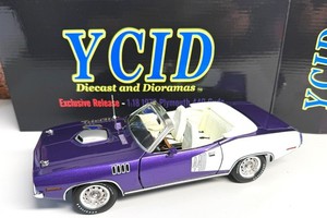 Plymouth CUDA 1971 Scala 1:18 YCID #40 Viola, Cappa Shaker 440/6, Limited 1/96