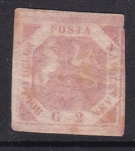 TWO SICILIES ^^1858  RARER  Sc#3  hinged  IMPERF  CLASSIC   $725.00@xxdco3745sic