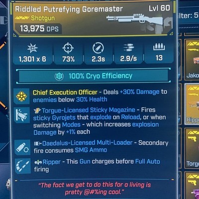 Borderlands 4 LVL 60 GOD ROLL GOREMASTER SHOTGUN BUNDLE (2) All PLATFORM