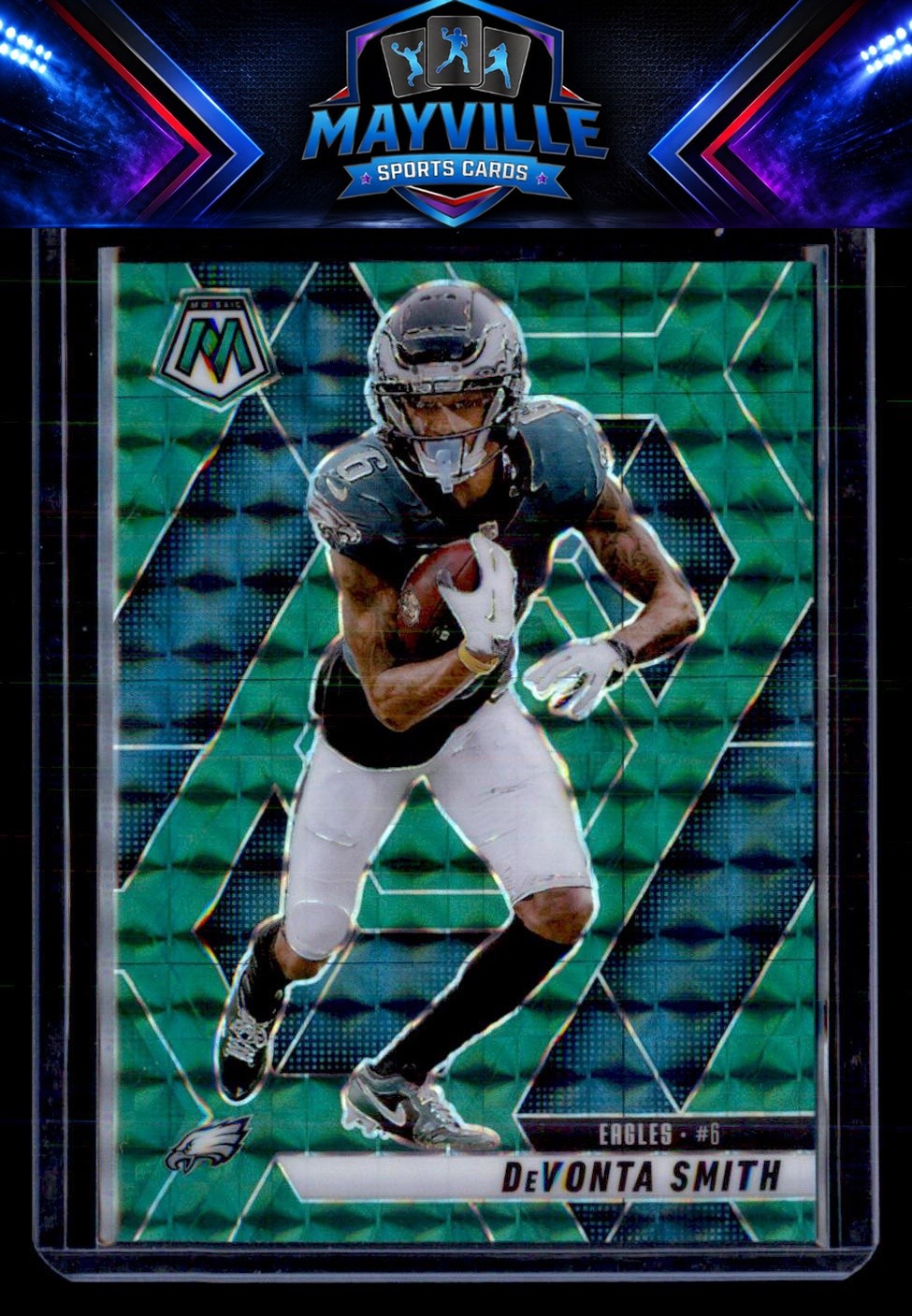 2025 Panini Mosaic #119 DeVonta Smith Mosaic Green