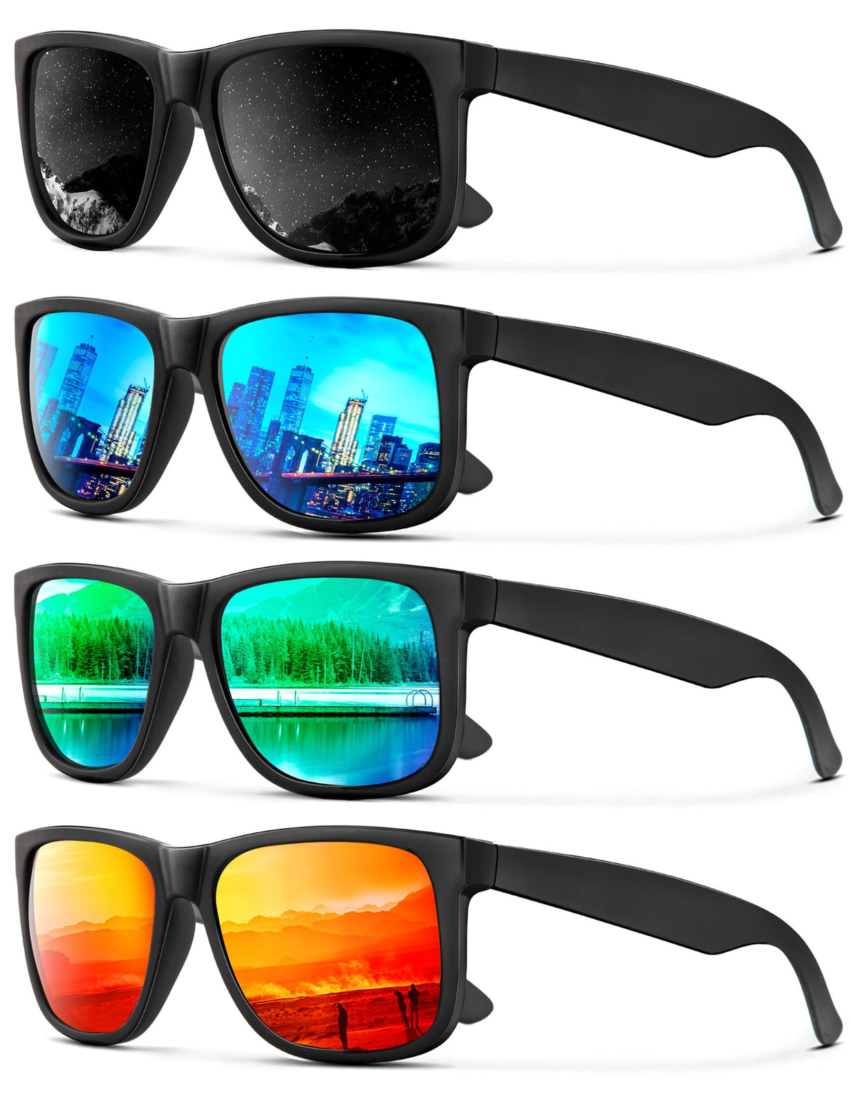 Mens-Sunglasses Polarized Sunglasses Men: Classic Sunglasses for men with UV ...