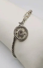 BA Suarti Sterling Silver Sun Charm Foxtail Bali Style Bracelet 10"