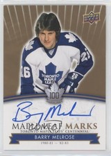 2017 Toronto Maple Leafs Centennial Leaf Marks Barry Melrose #MLM-ME Auto 0d7y