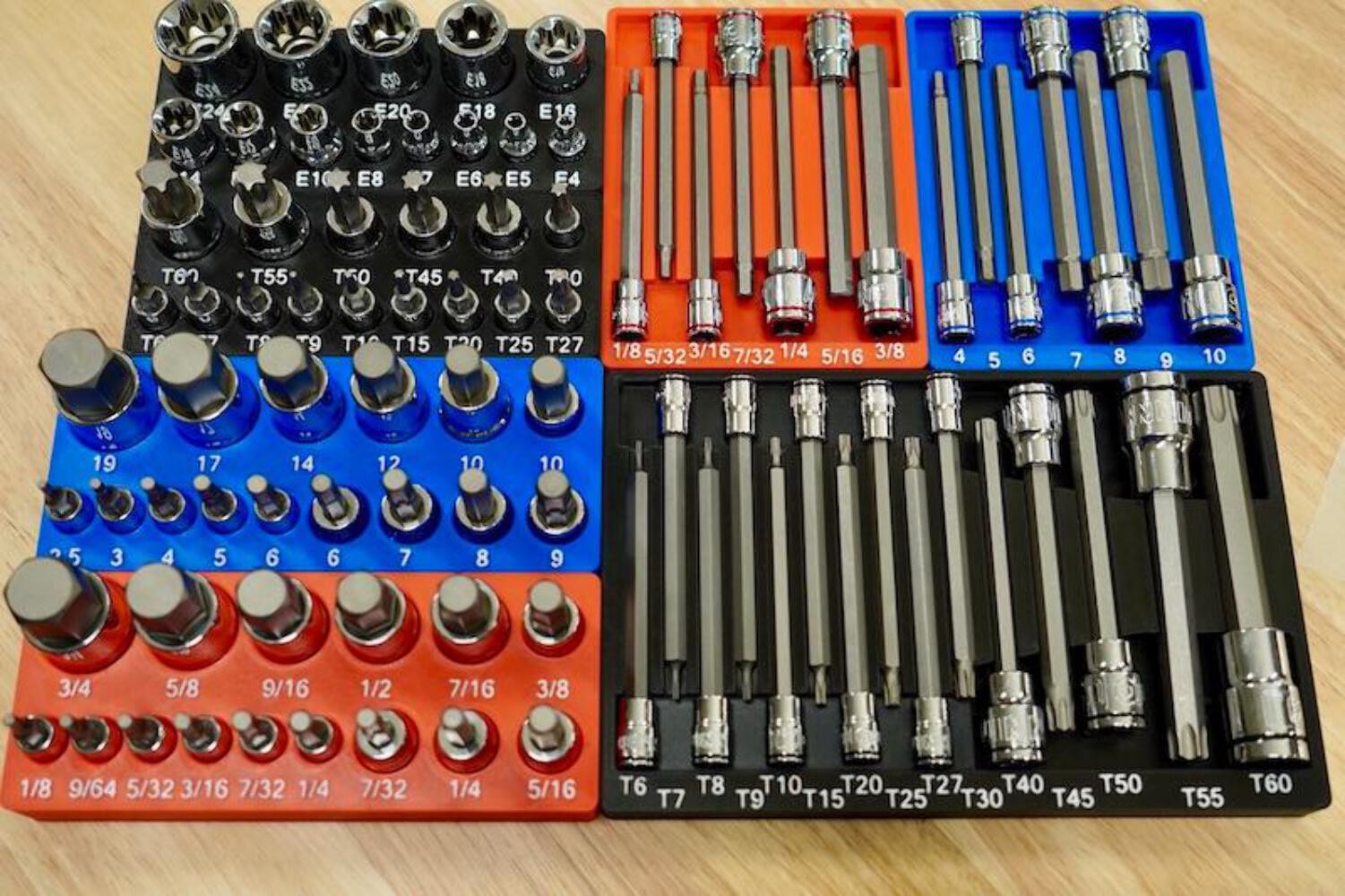 Quinn Master Bit Socket Organizer &ndash; Fits Harbor Freight 87pc Set #70347 | 3D Pri