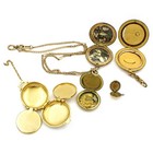 Vintage Art Nouveau Victorian Art Deco Gold Filled Lockets Lot of 12 #M1523-3 — photo 8