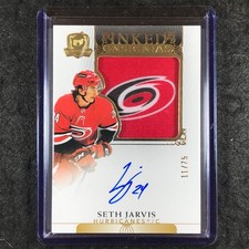 2024-25 The Cup Hockey SETH JARVIS 21-22 Update Inked Insignias Relic Auto 11/75