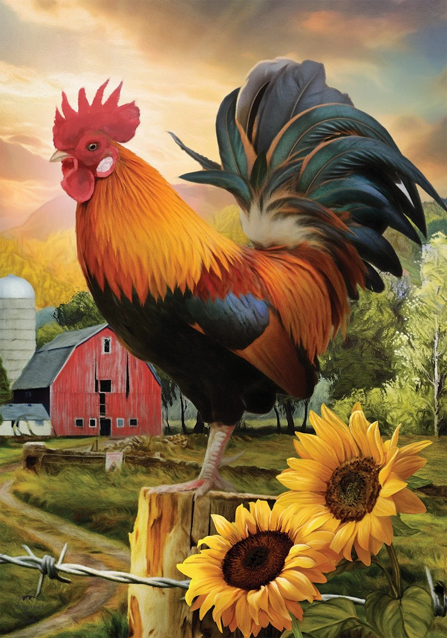 Briarwood Lane Fancy Rooster Garden Flag