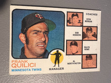 QTY: 1973 Topps - Frank Quilici ( Minnesota Twins ) Manager - EX