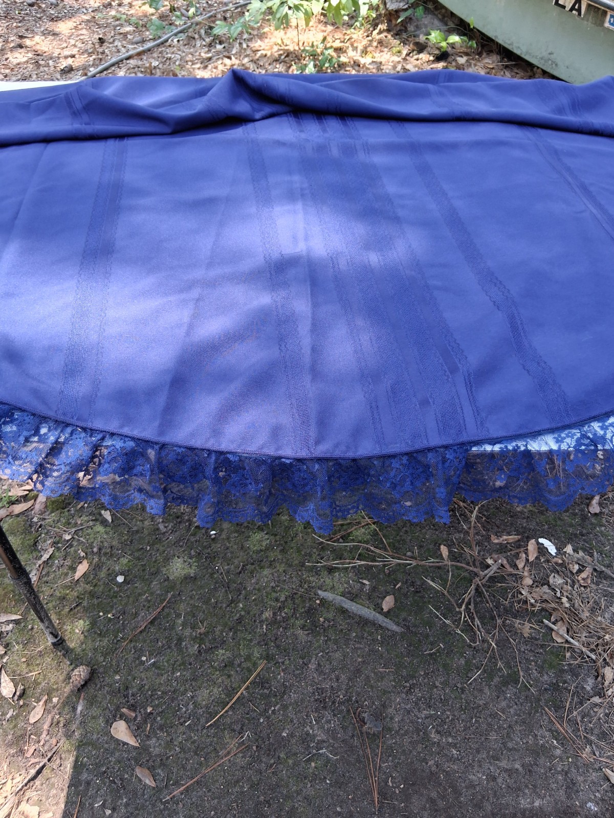 Blue Tablecloth with Blue Napkins Tablecloth has Blue Lace | eBay