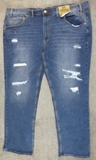 Foundry Advance Flex 360 Jeans 48x32 Big Men Distressed Whiskers NWT