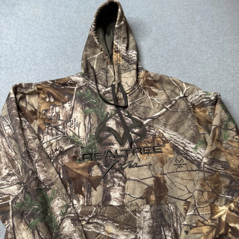 Realtree Jacket Mens Medium Camouflage Hoodie Drawstring Fleece Hunting Outdoors - Image 4 of 4