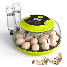 18 Egg Incubator Automatic Turner Temperature Humidity Control Full Viewing Tool