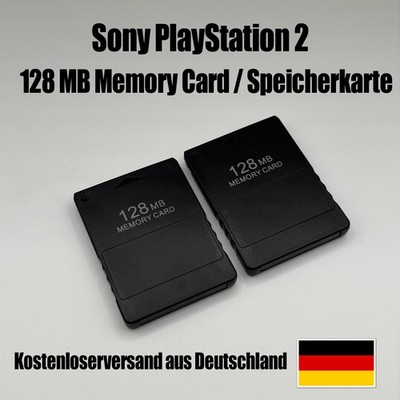 PS2 Playstation 2 128 MB Memory Card Speicherkarte Speicher Spielstand Slim NEU 