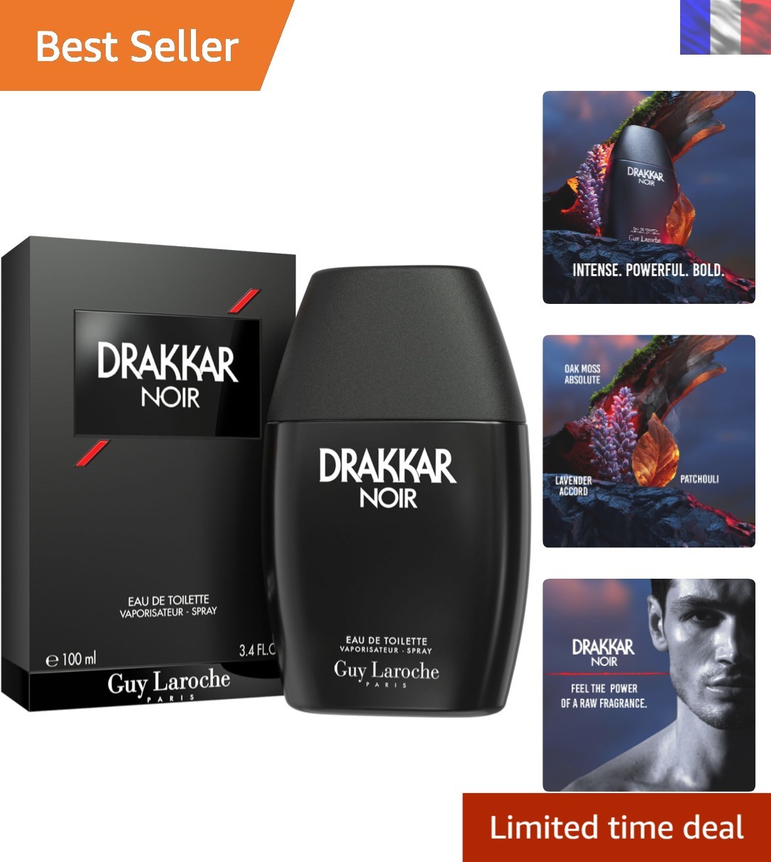 Drakkar Noir Eau de Toilette Boisée : fini les parfums éphémères grâce au patchouli 100ml
