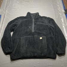 Carhartt Sherpa 1/2 Zip Pullover Women's Size Large 12-14 Black 106470 N04