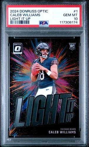 2024 Panini Donruss Optic - Light It Up Caleb Williams #1 (RC) PSA 10 New