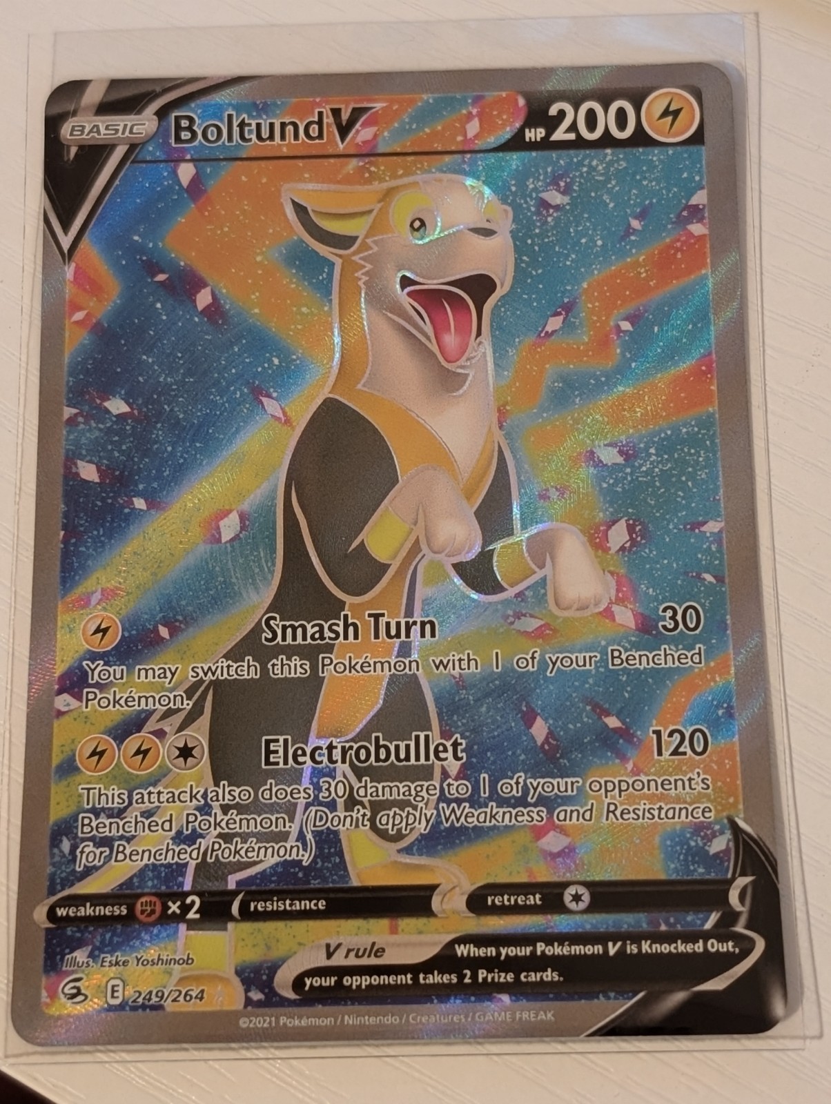 Boltund V (Full Art) 249/264 Swsh08: Fusion Strike Holo NEAR MINT