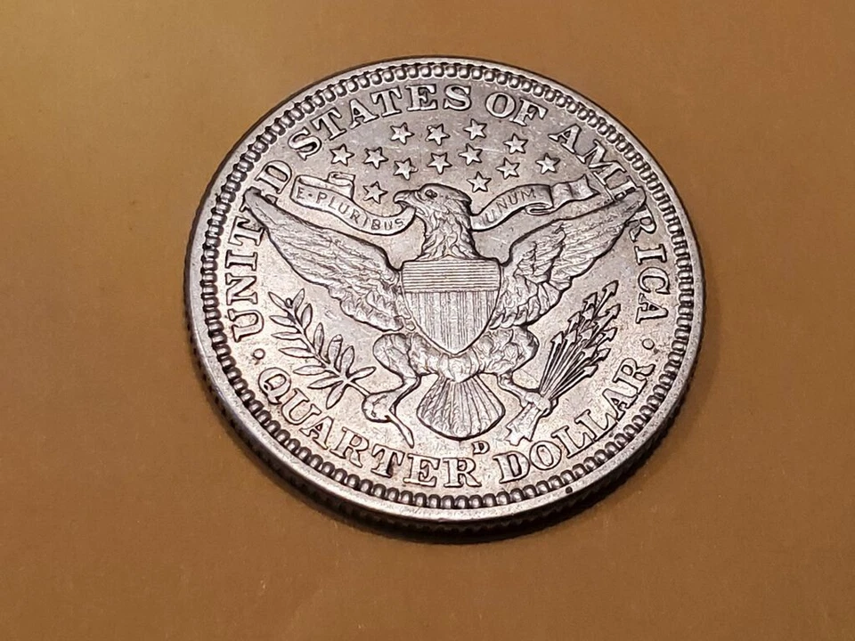 1916-D 25c Silver Barber Quarter EF-40 Details ANACS # 7490187 + Bonus - Image 4 of 4