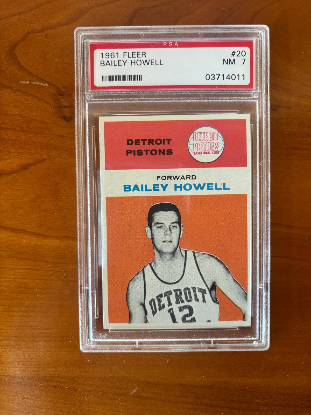 1961 Fleer Basketball #20 Bailey Howell PSA 7