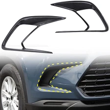 ABS Carbon Fiber Front Fog Light Cover Trim For Toyota Grand Highlander 23-25