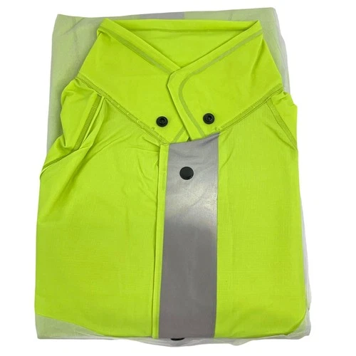 Neese Rain Coat Mens Size Medium Hi Vis Yellow Green With snap on Hood 1870C New - product listing photo