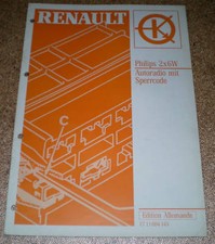 Werkstatthandbuch Renault Autoradio Philips 2X6W 1992 