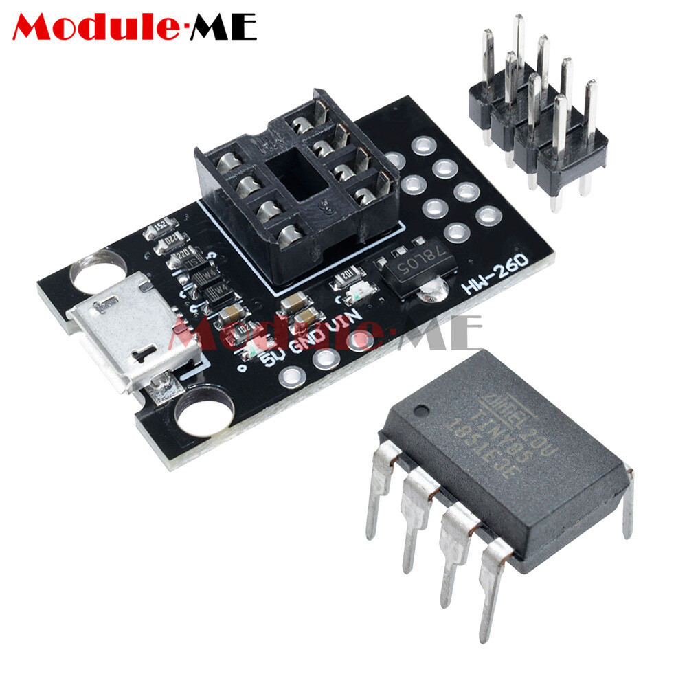 10 Pz/1 Pz ATTINY Modulo Scheda Programmatore Di Sviluppo Per ATtiny13A/ATtiny25/ATtiny45/ATtiny85 Programmazione Edor Micro Usb DIP-8 - Foto 13