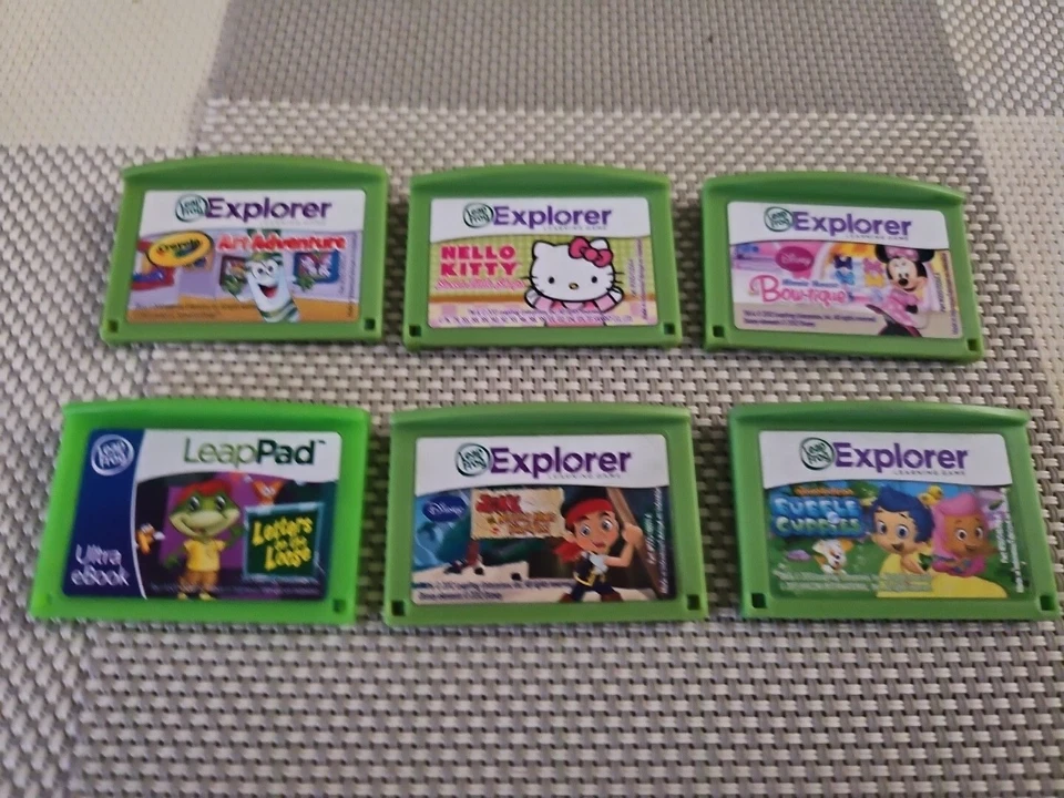 Lote de 6 cartuchos de videojuegos LEAPFROG EXPLORER + HELLO KITTY + más Trl8#59 Foto 4 de 4