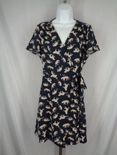 J Crew Cheetah Leopard Animal Wrap Mini Dress Size 2
