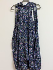 MARC BY MARC JACOBS Normandy Blue Silk Arielle Bloom Swing Draped  Dress Size 2