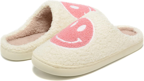 Retro Fuzzy Face Slippers for Women Men, Retro Soft Fluffy Warm Home Non-Slip Co - Picture 2 of 12