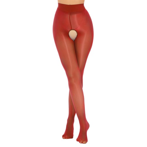 Women Sexy Crotchless Pantyhose See-through Tights Elastic Waistband Stockings - Picture 24 of 37