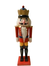 Nutcracker 14" H King RED JACKET YELLOW PANTS BLACK BOOTS Christmas Wooden 1990S