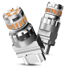 2* Amber Yellow LED 3157 3156 Trun Single Light Bulbs 3456 4156 3057 Bright EOQ