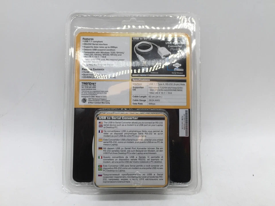 NEW TRENDnet TU-S9 USB to Serial Converter USB 1.1 to RS-232 FREE S/H - Image 2 of 4