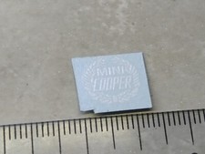 1/18 Décalcomanie Mini cooper badge blanc Decal Set