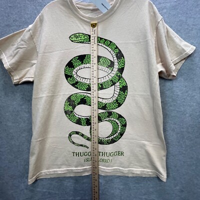 メンズウェア GOOLD GOLF ROCKERS TEAM LOGO SNAKE TEE M NEW Young Thug Snake Slime Lord T-Shirt Mens M Tan Short Sleeve