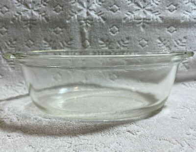 Vintage JAJ-PYREX, ENGLAND; CLEAR Deep-Oval Casserole; 193-B, pre- 60s JP LOGO