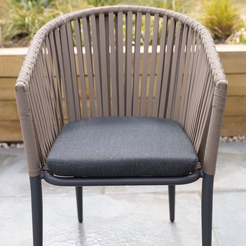Marbella Outdoor Luxury Stackable Arm Chair, Restaurant or Home Garden Furniture - Picture 4 of 13