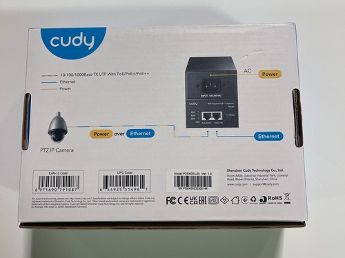 New 1-pc CUDY 90W Gigabit POE/POE+/POE++ Injector 10/100/1000Mbps POE400 - Picture 2 of 3