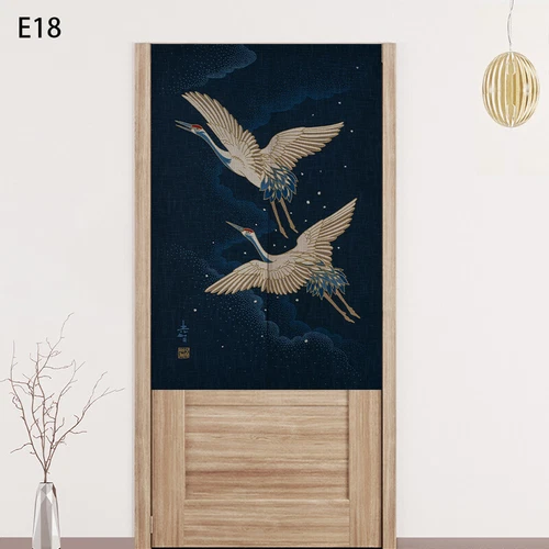 Japanese Style Door Curtain Screen Cotton Linen Noren Cherry Flower Room Divider - Bild 18 von 44