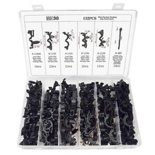 132x Wiring Harness Wire Loom Routing Clips Assortment Convoluted Conduit For Gm