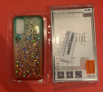 Samsung S11 Lite Phone Case 6.2  Pink Green NageBee Case heartsfloating glitter