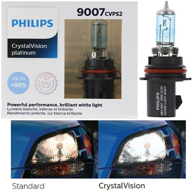 Philips Crystal Vision Platinum 9007 65/55W Two Bulbs Head Light High Low Beam