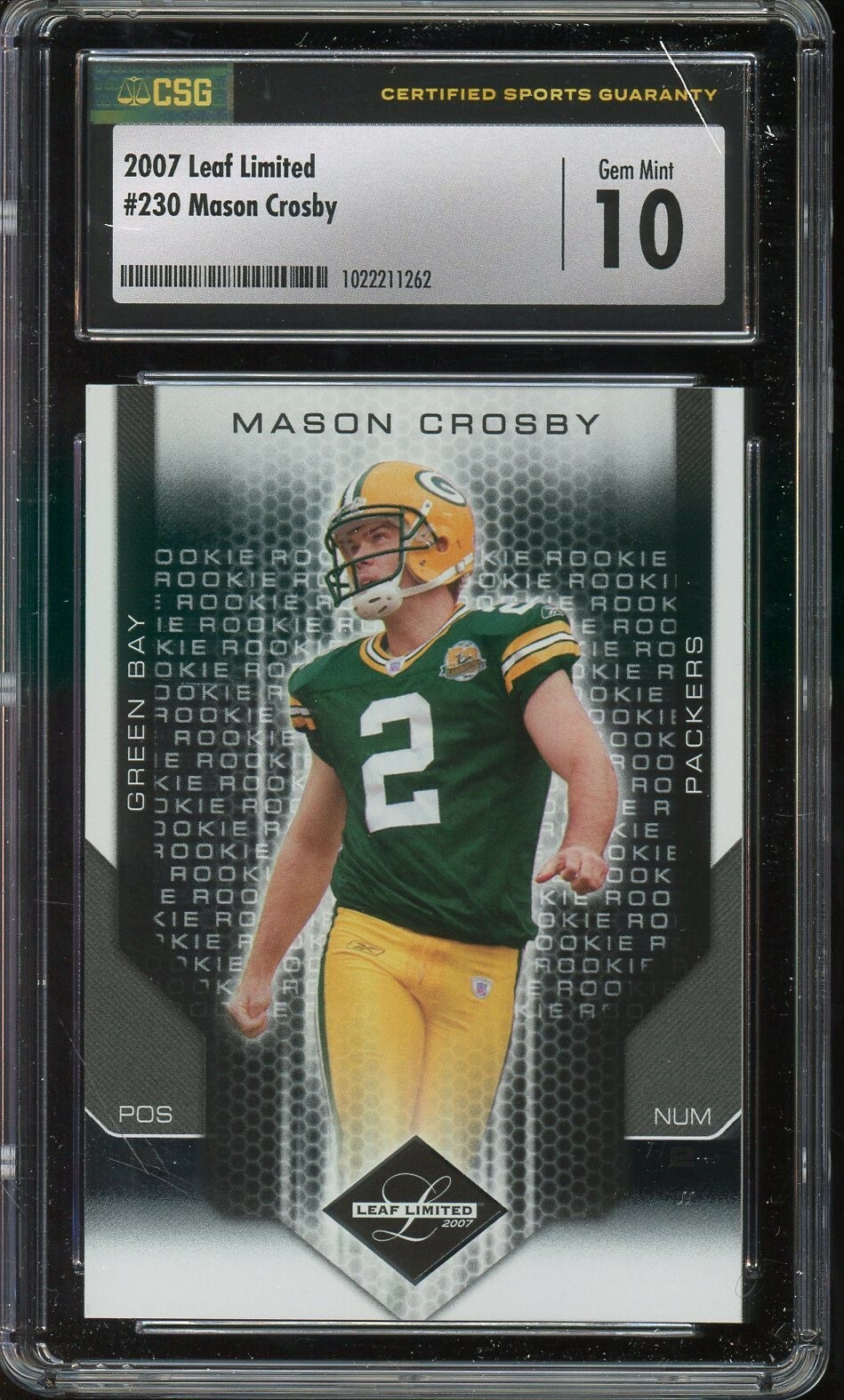 Mason Crosby Leaf Limited #230 Base