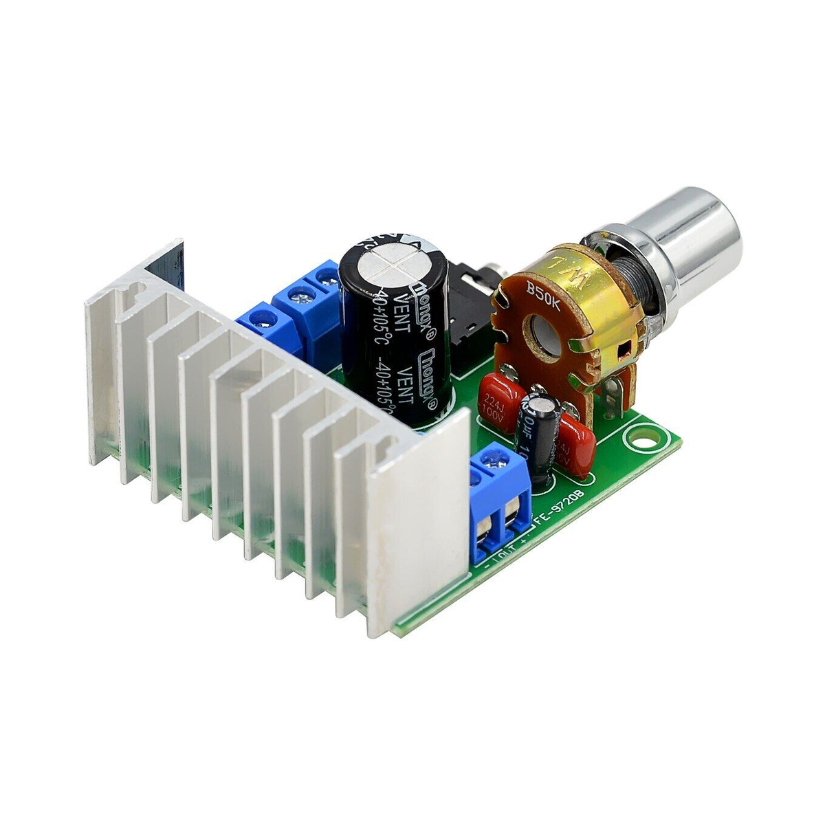 Modulo Amplificatore Audio Digitale TDA7297 – 12V DC, 2x15W Stereo, Doppio Canale