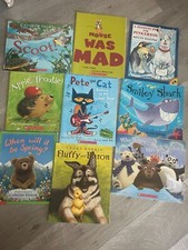 Lot of 9 Children's Story Books Scholastic Books Elementary Age Pete The Cat