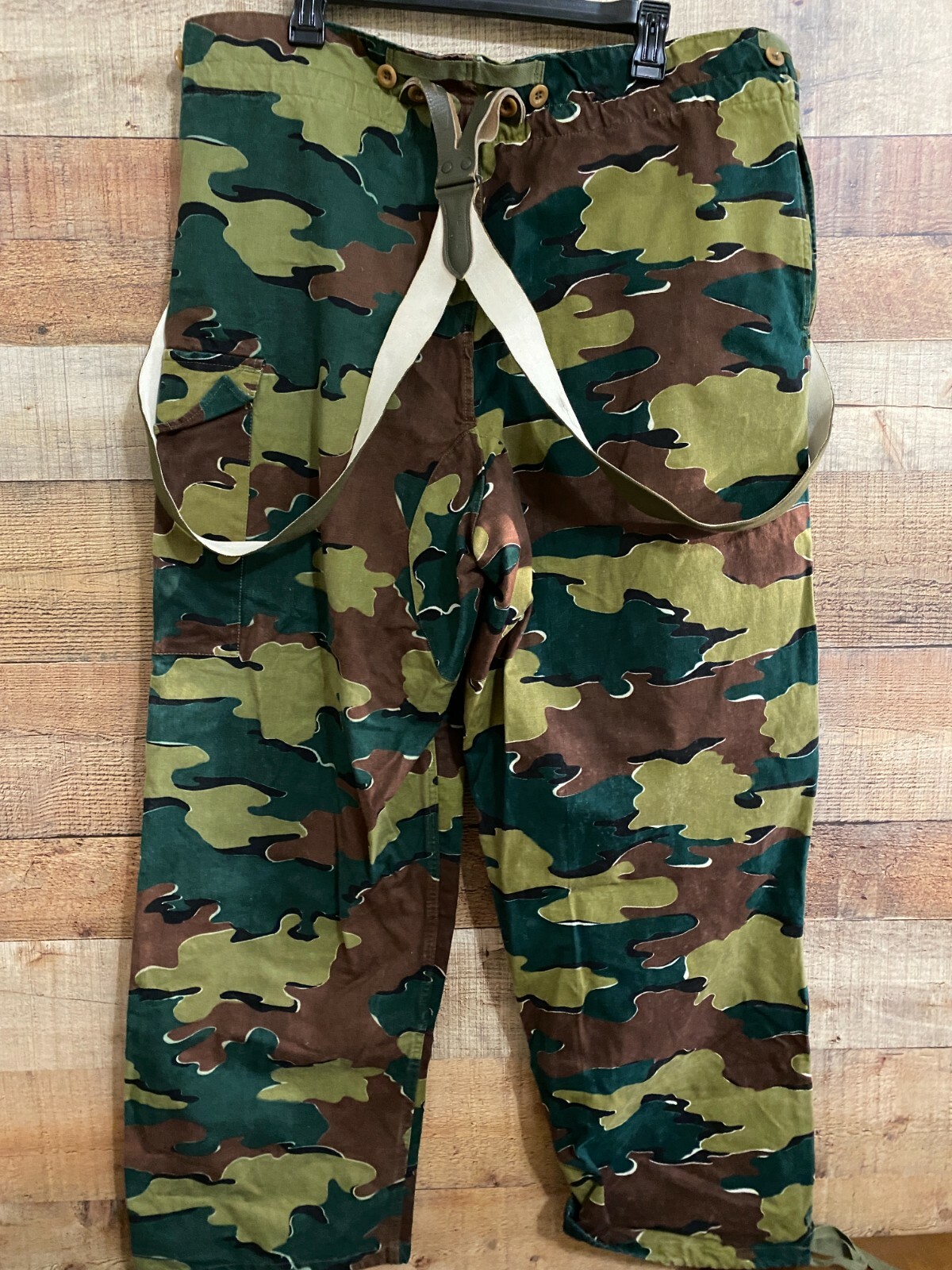 Vintage Begetex Camo Pants Mens 1958 Belgium Green Mi… Gem